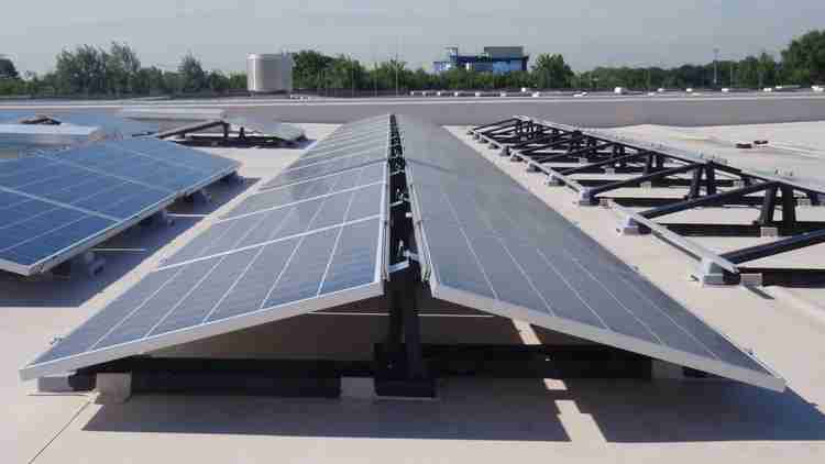 Roof Top Black Solar Panels